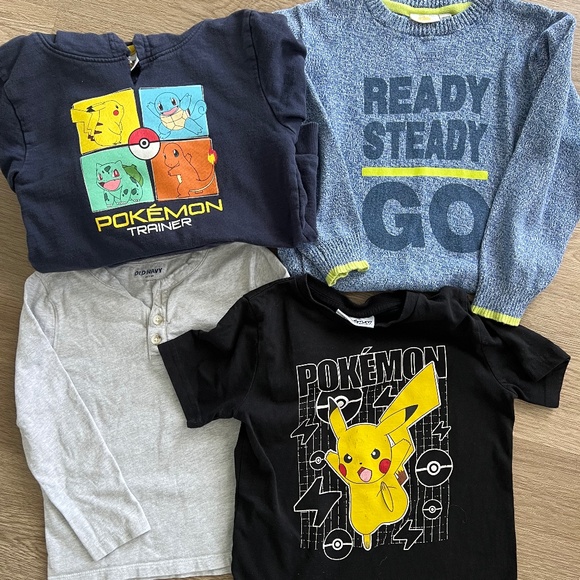 Boys shirts bundle with Mario slippers (4 tops and slippers) - Picture 1 of 10